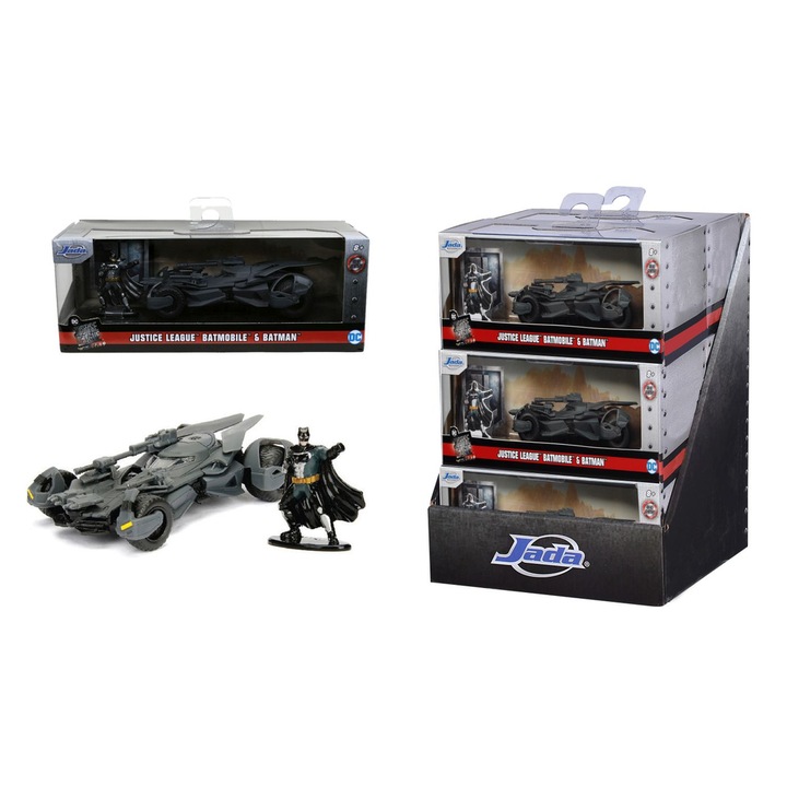 DC Justice League autó és figura szett: Batmobil és Batman