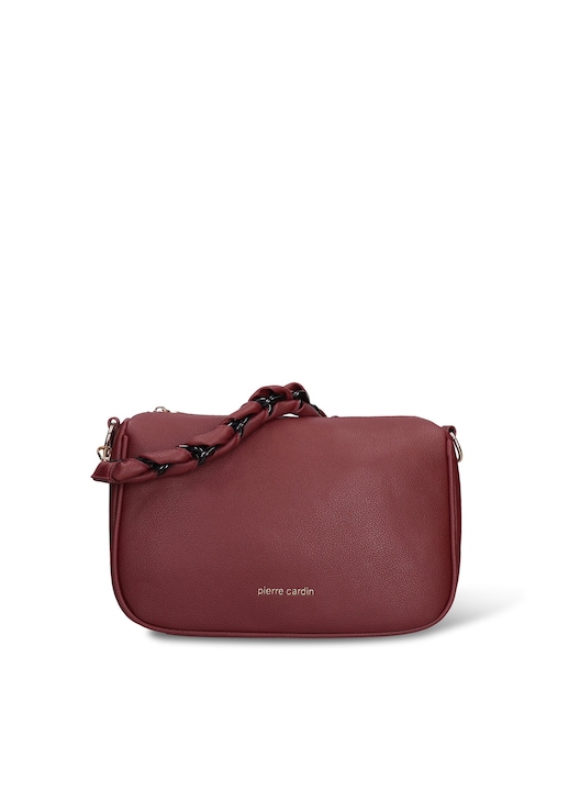 Pierre Cardin, Geanta crossbody cu fermoar Celeste Lux, Visiniu