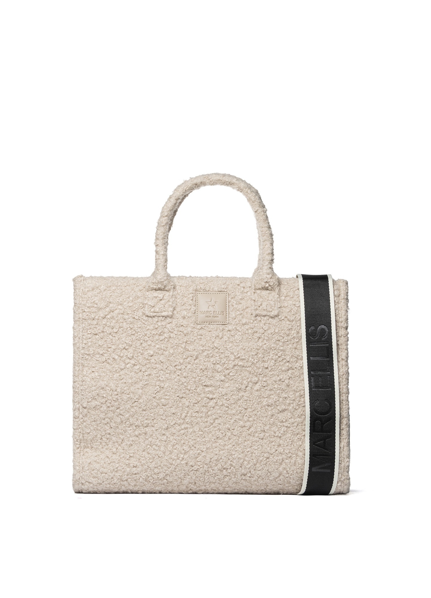 Marc Ellis, Geanta din material textil cu maner Celestia Lux, Maro taupe