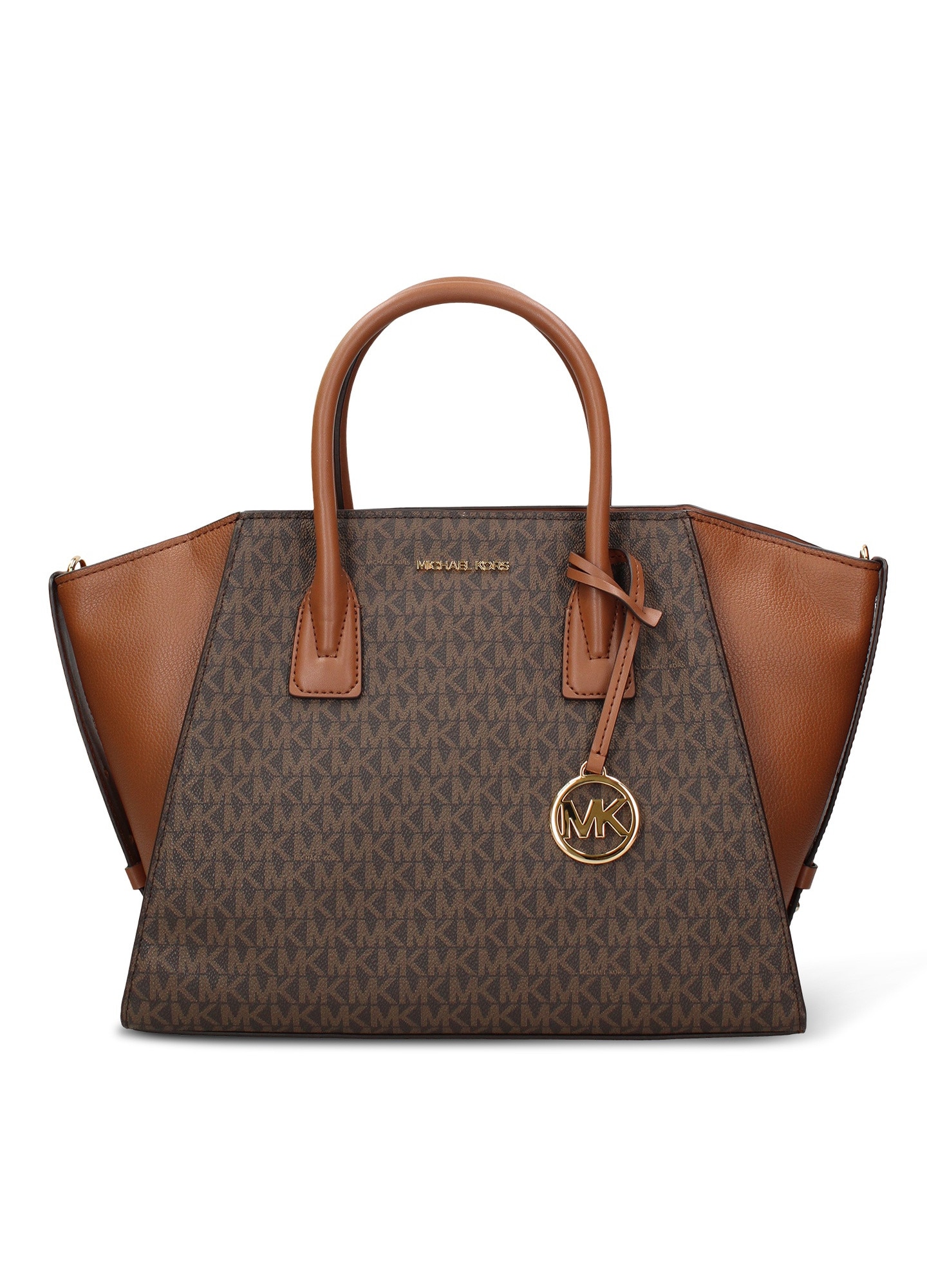 バッグ MICHAEL MICHAEL KORS MICHAEL Michael Kors TARYN TOTE - Geantă de pânză - luggage/maro