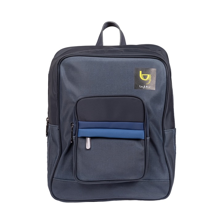 BY Byblos, Rucsac de bumbac cu buzunare multiple Torino, Albastru inchis