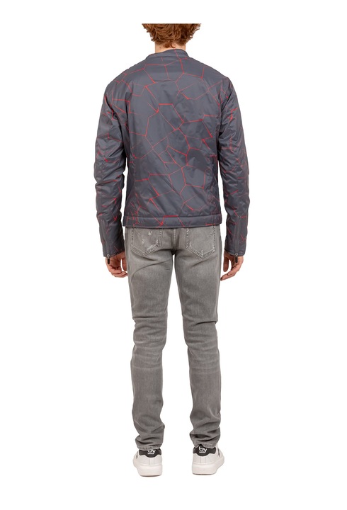 BY Byblos, Jacheta regular fit cu fermoar Ardentia, Gri