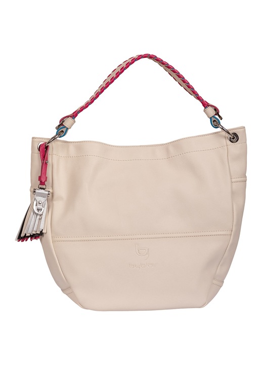 BY Byblos, Geanta de piele ecologica cu maner Aurelia Plus, Alb