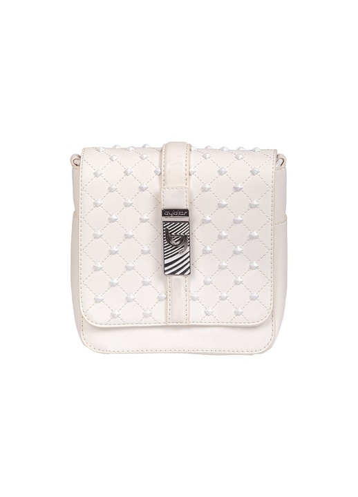 BY Byblos, Geanta plic cu margele Idalia Nova, Alb