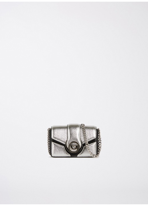 BY Byblos, Geanta crossbody de piele ecologica Celestia Pro, Argintiu