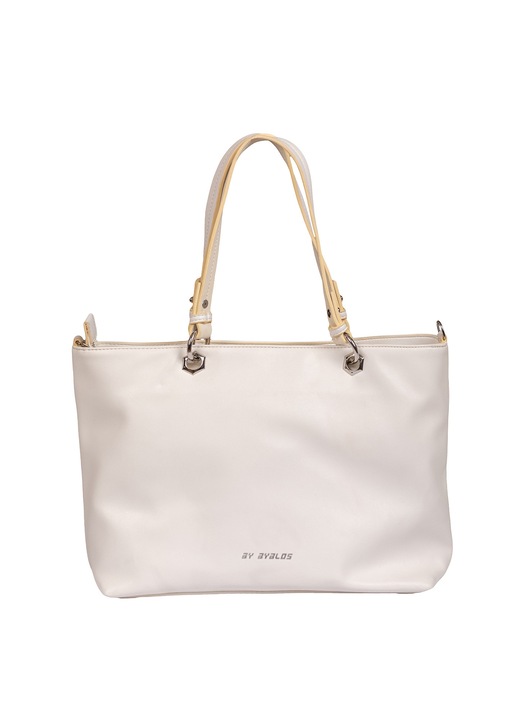 BY Byblos, Geanta tote reversibila Valoria Plus, Alb