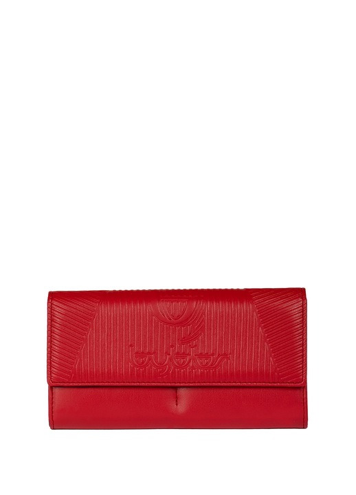 BY Byblos, Portofel striat dreptunghiular Celestia Ultra, Rosu