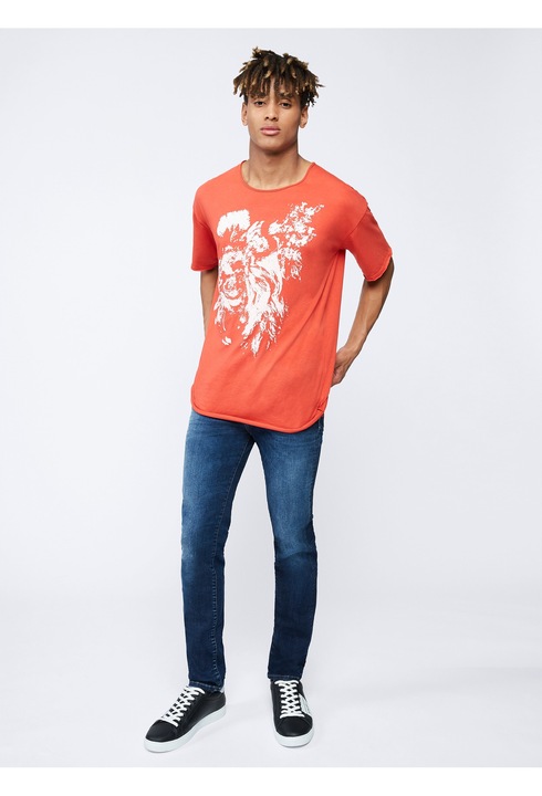 BY Byblos, Blugi skinny uni, Albastru