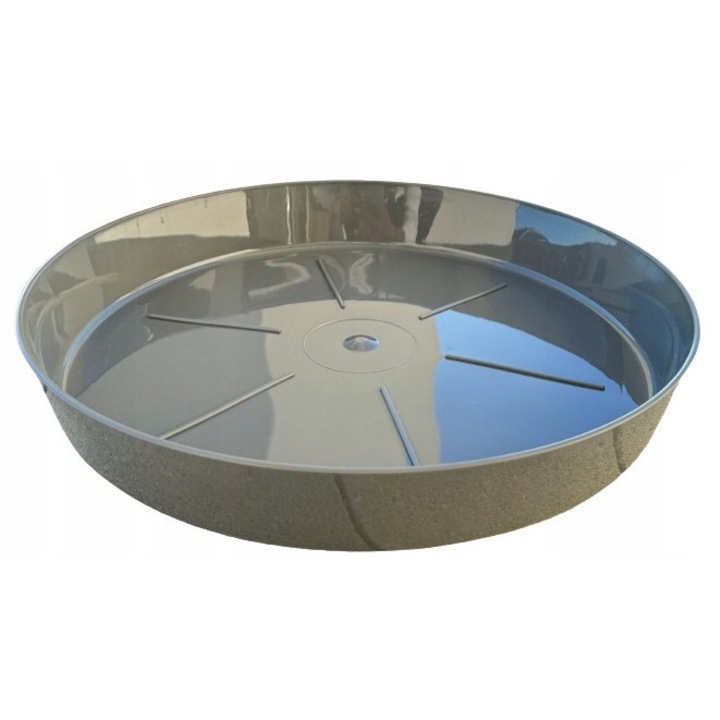 Suport pentru Ghiveci, 28 cm, Gratar, Plastic, Rezistent la Intemperii, Gri