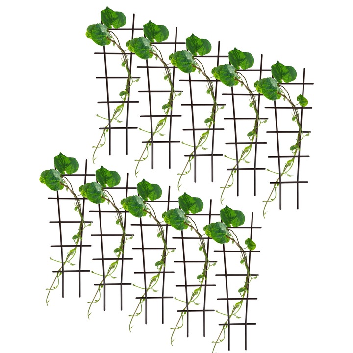 Suport pentru plante Drabinka, set 10 bucati, 50x18 cm, culoare bruna