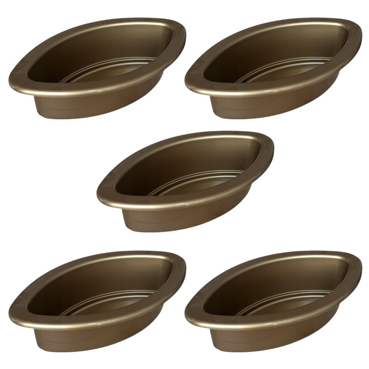 Set 5 Ghivece Oslonki 30cm Aurii pentru Compozitii Florale