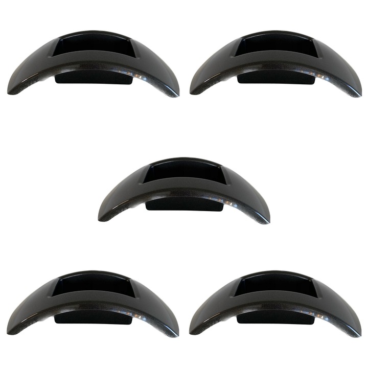 Set 5 ghivece, 24x14x5,5cm, plastic, negru