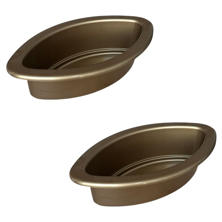 Set 2 Oslonci pentru Compozitii, 36cm, Zloty, 8cm inaltime, 35,5x18,5cm