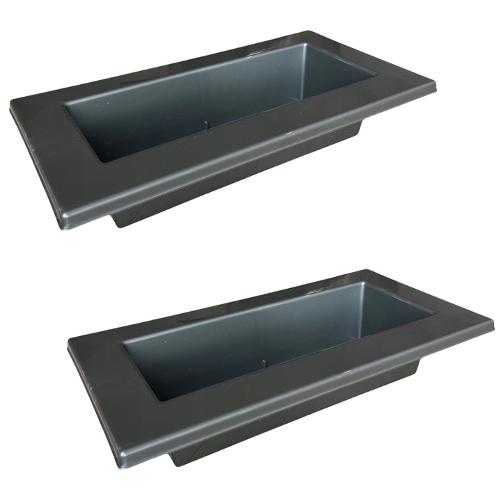 Oslonka rynna 30cm, set 2 bucati, colorat argintiu, 6,5cm inaltime