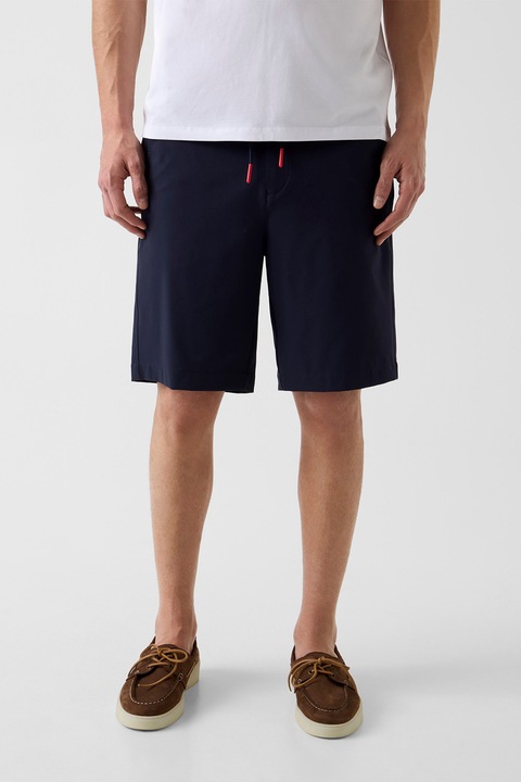 GUESS, Bermude cu snur de ajustare, Albastru ultramarin