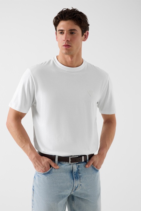 GUESS, Pamut és modáltartalmú póló, Fehér