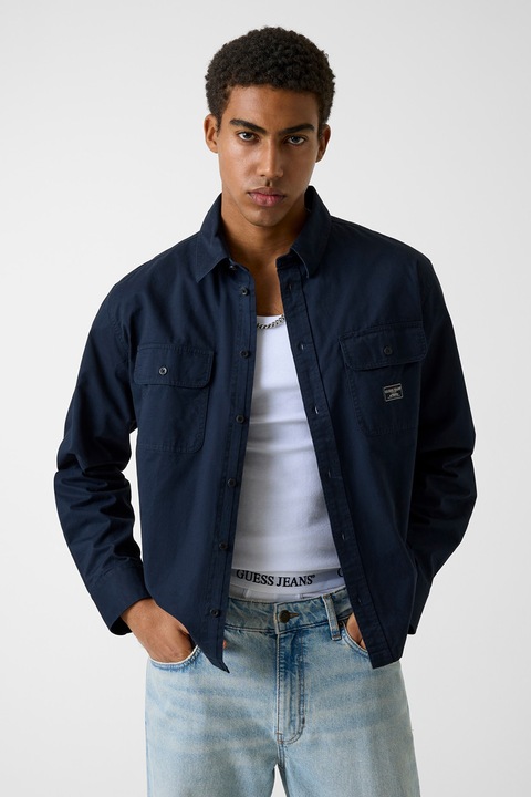 GUESS JEANS, Pamuting mellzsebekkel, Tengerészkék