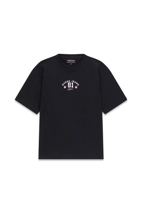 GUESS JEANS, Tricou cu imprimeu logo, Negru