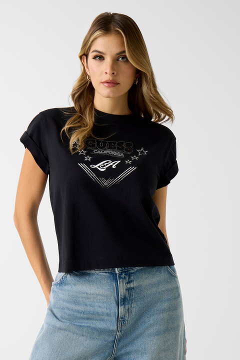 GUESS, Logós póló, Fekete