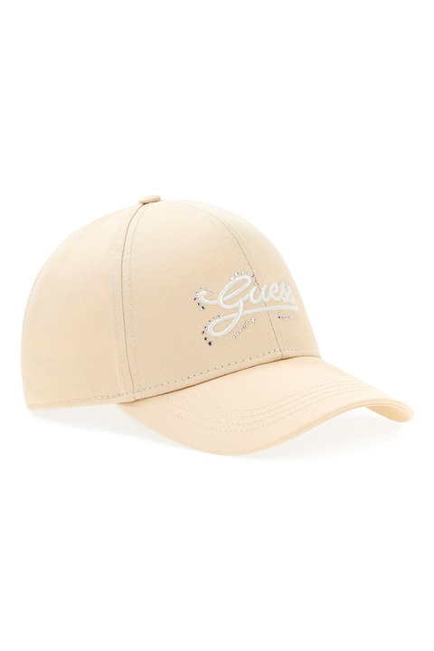 GUESS, Sapca baseball din denim cu broderie logo, Piersica