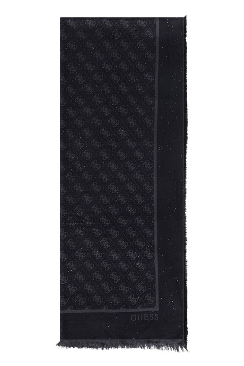 GUESS, Esarfa cu logo Patsie, Negru