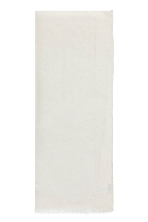 GUESS, Esarfa cu logo Patsie, Alb murdar