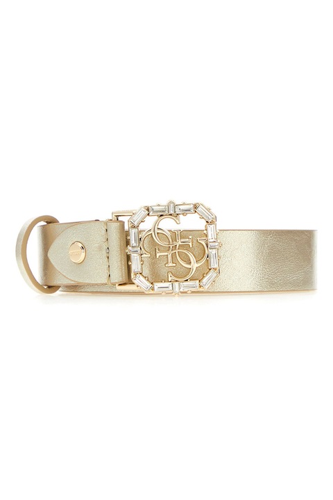 GUESS, Curea din piele ecologica cu catarama cu nit, Auriu, 85