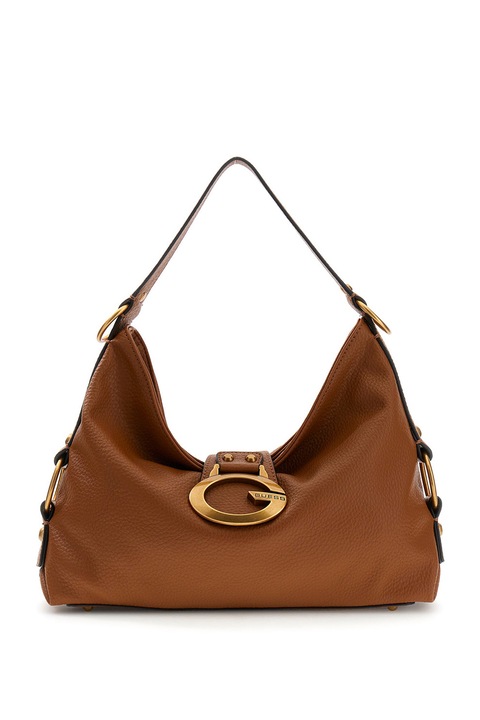 GUESS, Geanta din piele ecologica cu bareta de umar Camden, Maro cognac