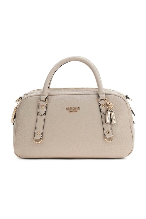 GUESS, Geanta bowler din piele ecologica Marsha, Maro taupe deschis