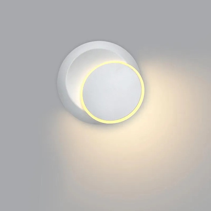 Aplica LED rotativa 5W, alb, 140x70mm