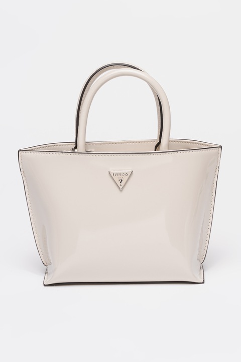 GUESS, Geanta tote cu model uni Arnela, Grej