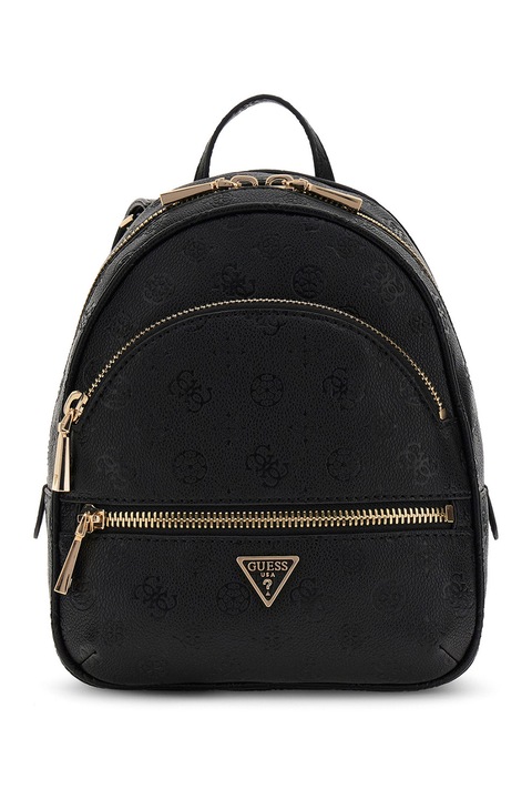 GUESS, Rucsac din piele ecologica cu buzunare exterioare Manhattan II, Negru