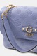 GUESS, Geanta crossbody din piele ecologica cu monograma Dita, Albastru azur