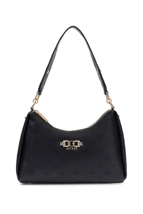 GUESS, Geanta din piele ecologica cu bareta de umar Anise, Negru