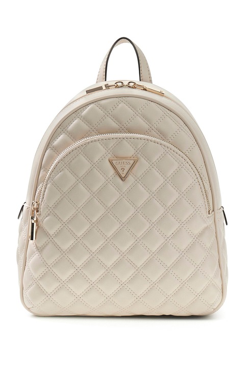 GUESS, Rucsac matlasat din piele ecologica Giully, Crem