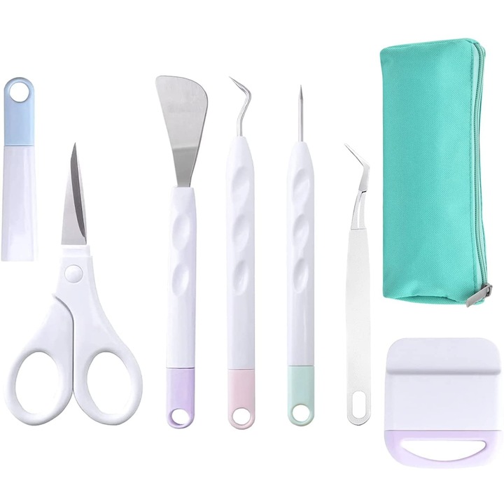 Set unelte de dezlipire vinyl, 7 piese, materiale premium, multicolor