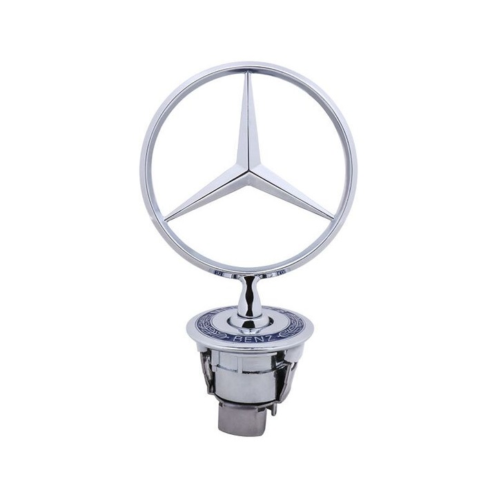 Embléma logó motorháztetőre Mercedes Benzhez, 44mm, kompatibilis W124 W202 W203 W208 W210