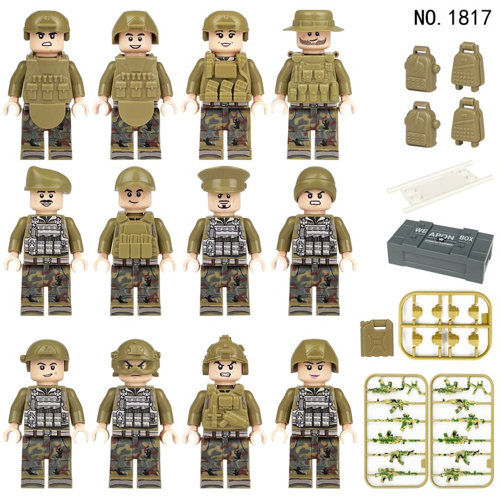 Set de constructie figurine politie militara, anti-terorism, M1817
