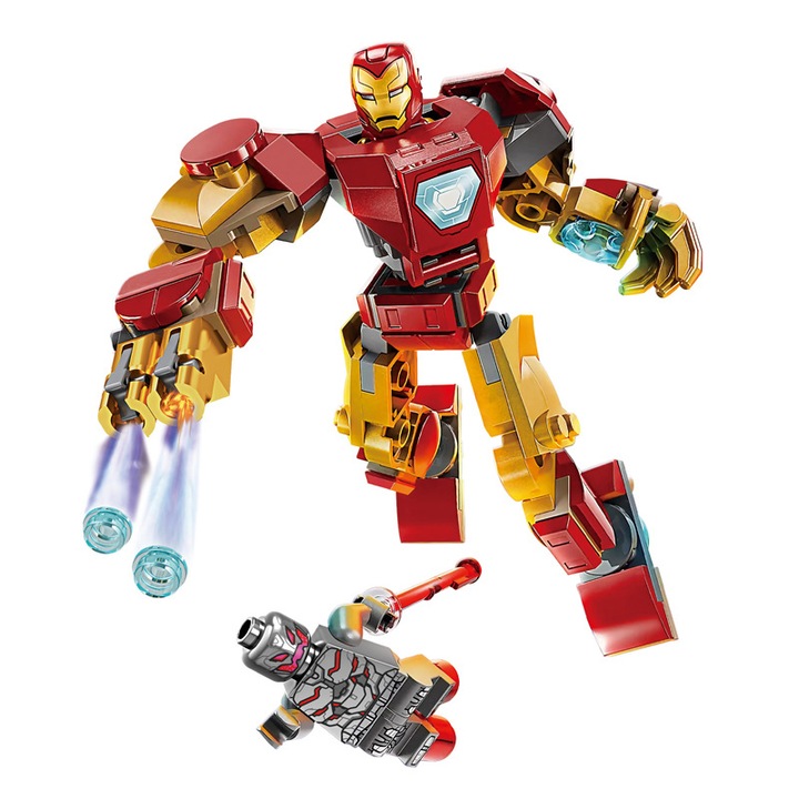 Figura, építőkockák, KSZ1041 modell, 28cm, mozgatható