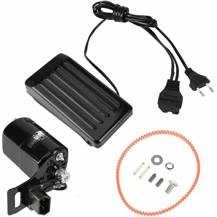 Varrógép motor, 180W, pedálvezérlés, 220V, alkatrészek vintage varrógépekhez