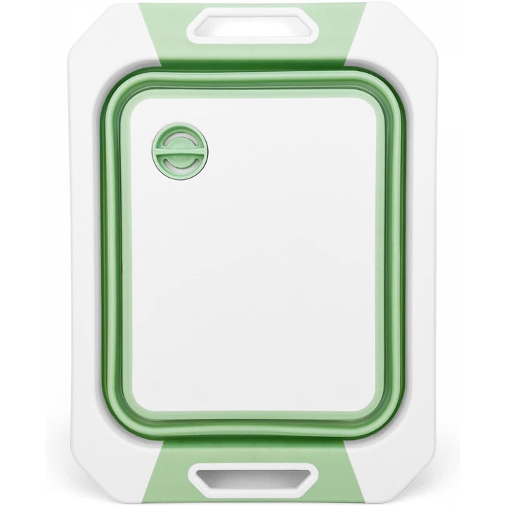 Strecuratoare mare pliabila cu tocator, 15.7"x11.7"x5.5", plastic, design cu maner lung