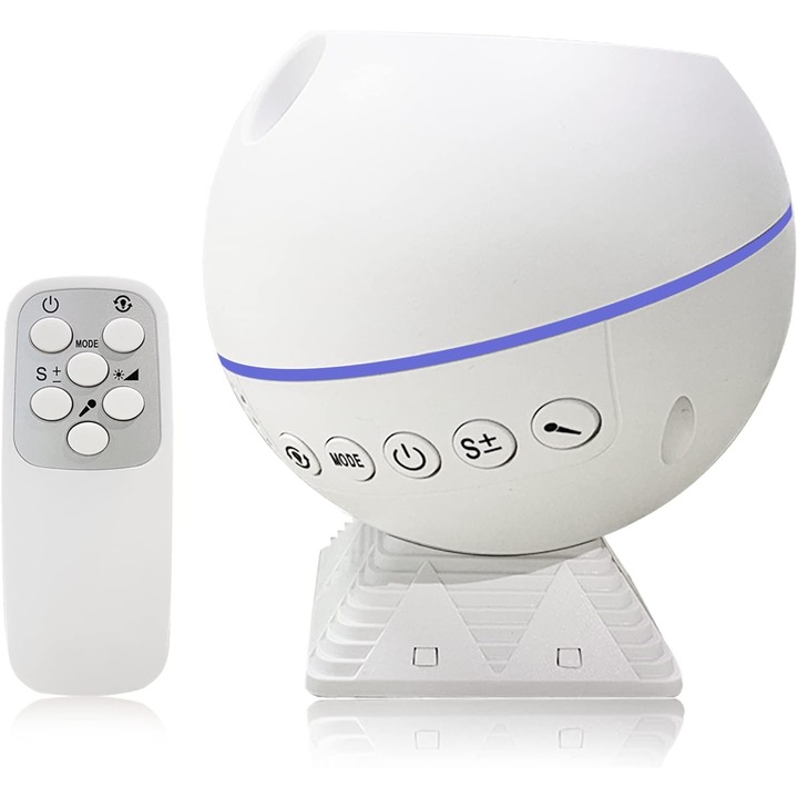 Proiector Cer Instelat, 10 Moduri Colorate, Control de la Distanta, 4 Culori de Baza