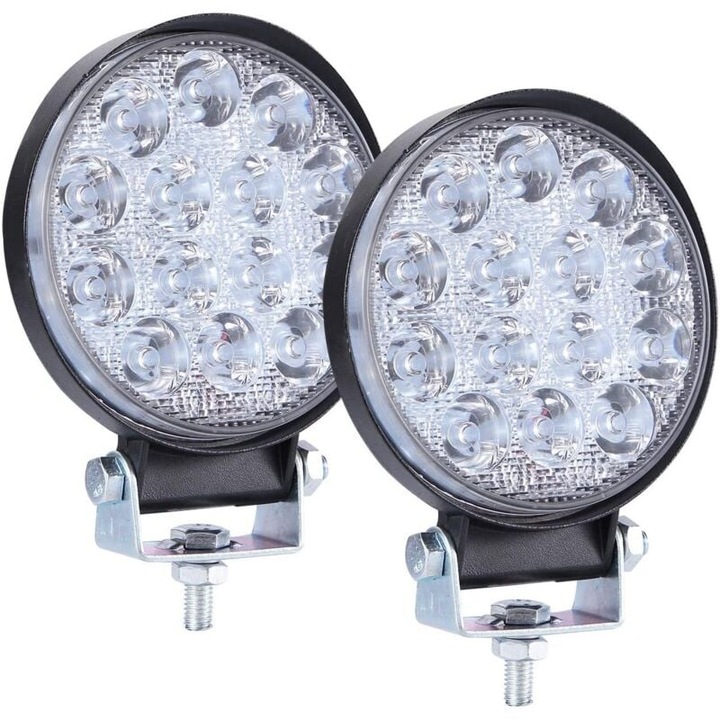 LED projektor szett 140W, 6000K, 14000LM, vízálló, fekete, 4 hüvelyk