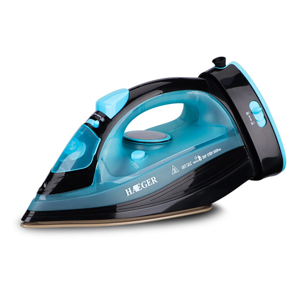 Fier de calcat cu abur, 2400W, 5 trepte de temperatura, albastru, capacitate 350ml