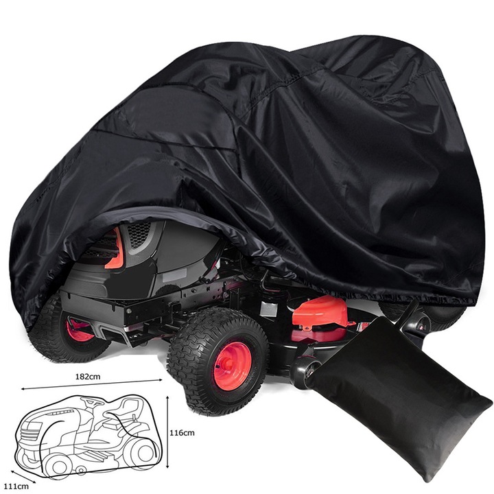 Husa impermeabila pentru tractor de gazon, 183x137x117cm, material rezistent, protectie exterioara