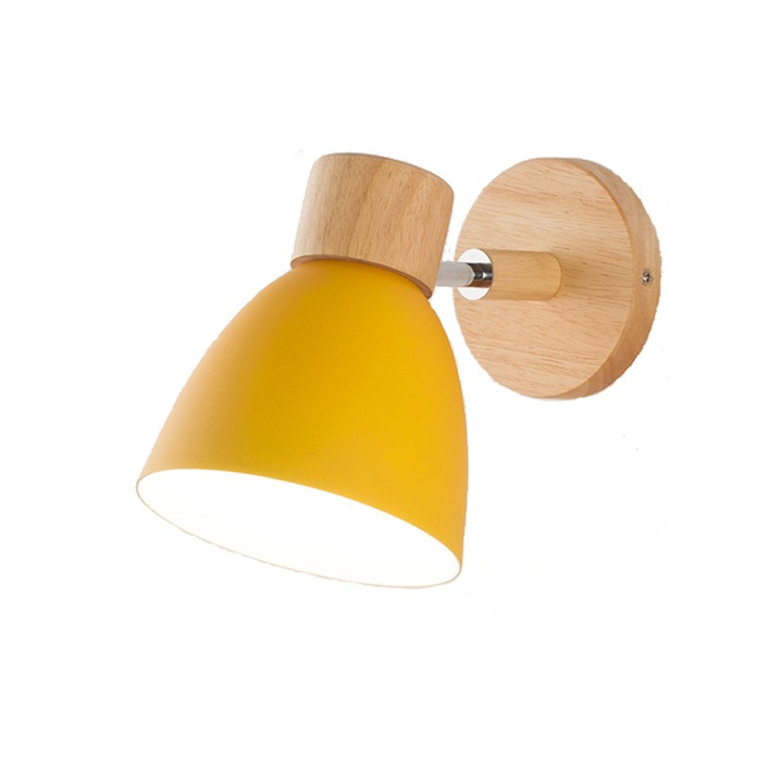 Метална стенна лампа, скандинавски стил, E27, 10-60W, 110-220V, за интериор, многоцветна