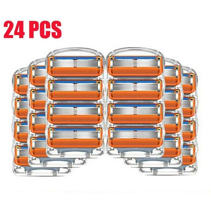 Készlet 24 csomag 5 pengével Fusion ProGlide Power borotvákhoz, vibrációmentes, könnyen használható