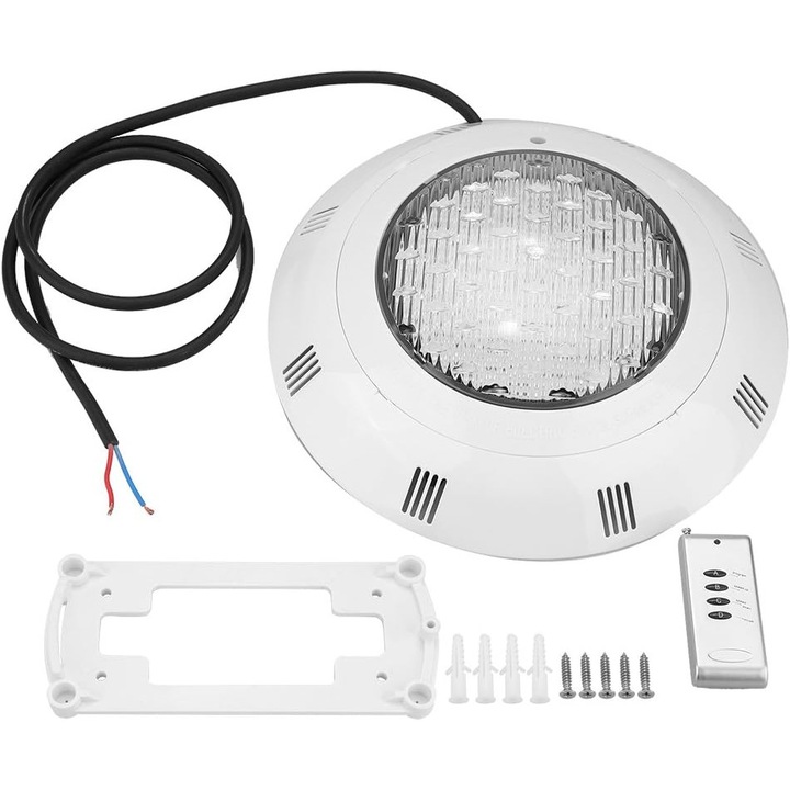 RGB LED lámpa medencéhez, 30W, víz alatti világítás, 30x30x6.5cm, távirányítóval