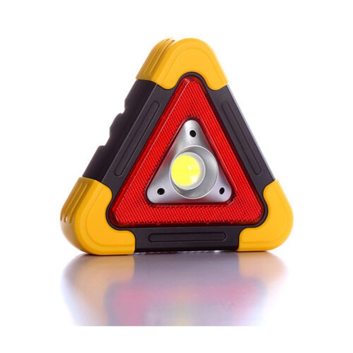 Triunghi de lumini de avertizare de urgenta, 30W, 1200lm, LED super luminos, portabil