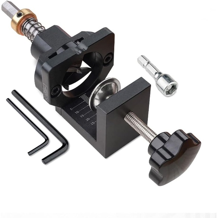 Set de unelte pentru gaurit cu clema pentru balamale de 35mm, ajustare usoara a adancimii gaurii